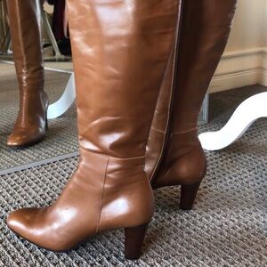 VARDA CAMEL BOOTS, SIZE 10